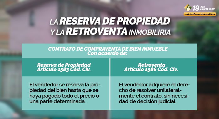 LA RESERVA DE PROPIEDAD Y LA RETROVENTA INMOBILIRIA