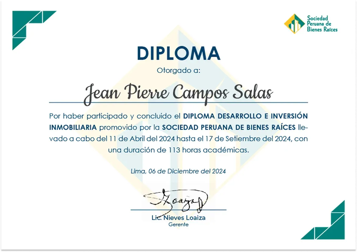 Vista previa del diploma